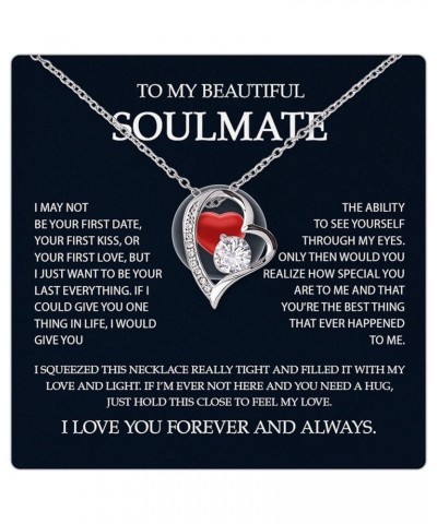 To My Wife Necklace From Husband With Heartfelt Message, To My Soulmate Necklace For Women, Necklace For Wife From Husband, S...