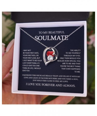 To My Wife Necklace From Husband With Heartfelt Message, To My Soulmate Necklace For Women, Necklace For Wife From Husband, S...