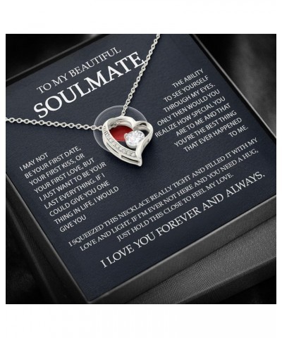 To My Wife Necklace From Husband With Heartfelt Message, To My Soulmate Necklace For Women, Necklace For Wife From Husband, S...