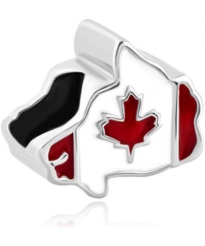 Maple Leaf Patriotic Proud to Be Canada Flag of Canada Map Charms Beads for Bracelets $7.97 Bracelets