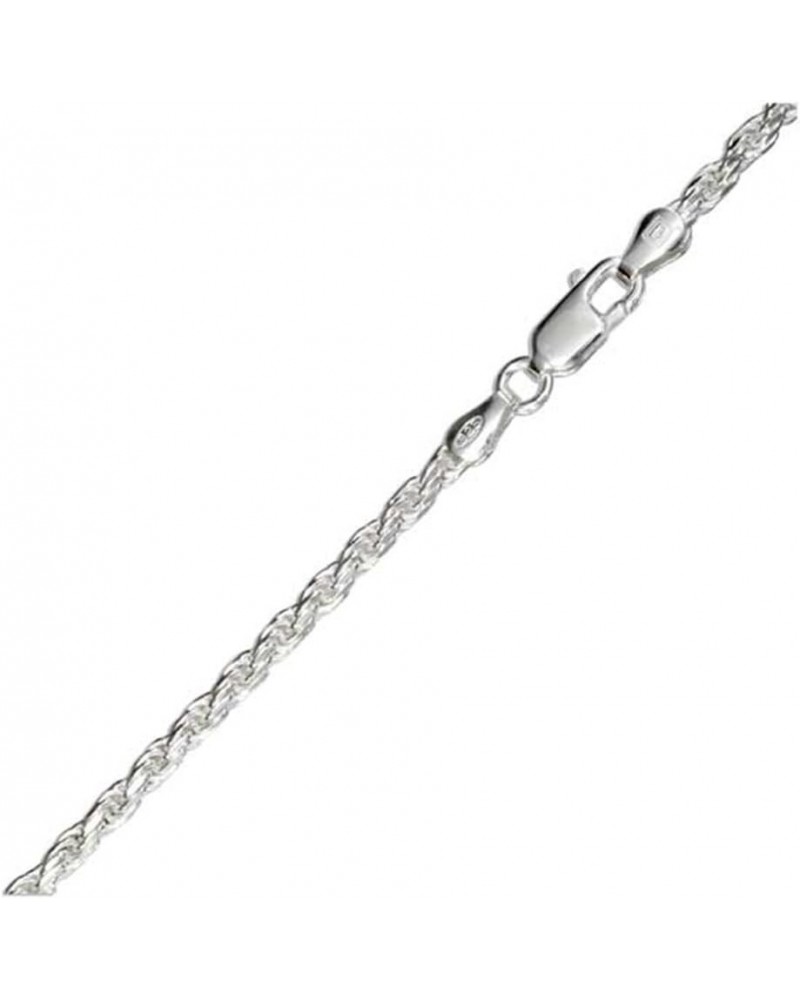 Sterling Silver Diamond-Cut Rope Chain 1mm-6mm Made in Italy Solid 925 Womens Mens Necklace 16-30 3mm-20 $11.20 Necklaces