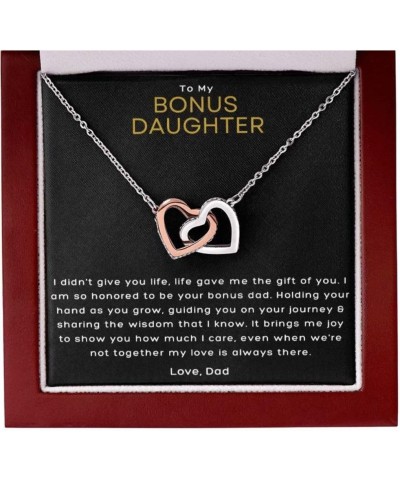 To My Bonus Daughter Necklace Gifts From Stepmom Or Stepdad Sterling Silver Pendant Best For Stepdaughter Christmas Birthday ...