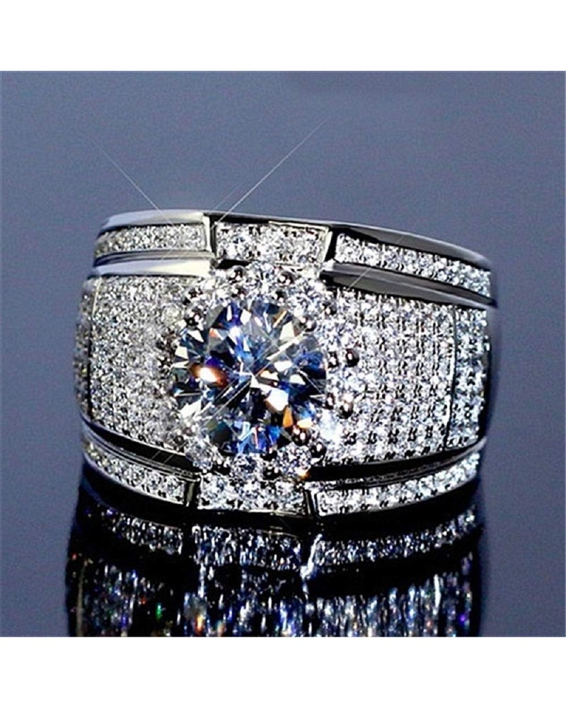 1 Carat Princess Cut Cubic Zirconia Sterling Silver 925 Wedding Engagement Ring Band Set 6 $9.14 Sets