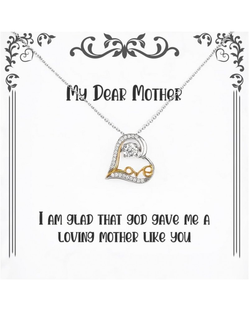 Cool Mother Gifts, I am glad that god gave me a loving mother, Funny Birthday Love Dancing Necklace For Mom From Son Daughter...