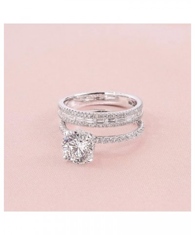 2024 Stackable Gold Rings for Women 2PCS Set Diamond Non Tarnish Trendy Dainty 14K Gold Plated Silver 8 $3.84 Rings