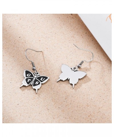 Sour Singer Necklace For Girl Stainless Steel Sour Pendant Necklace Butterfly Earrings $7.50 Earrings