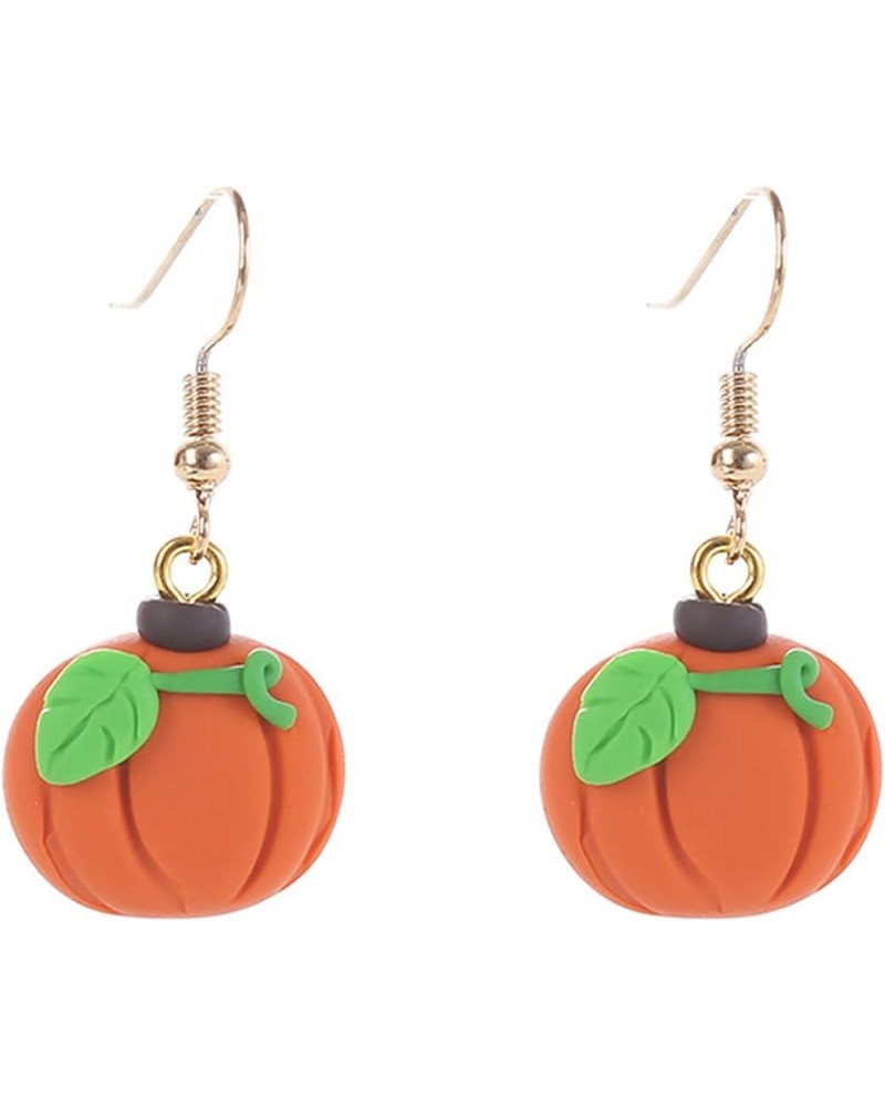 Thanksgiving Fall Earrings Creative Sweet Clay Style Pumpkin Pie Candy Dangle Earrings Turkey Maple Leaf Polymer Clay Earring...