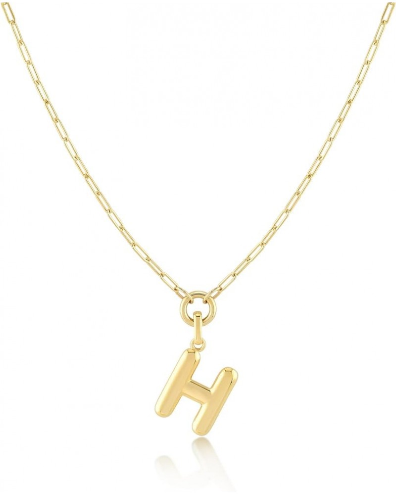 Gold-Filled Initial Necklace for Women – Layered Initial Necklace with A-Z Pendant – 14k Gold-Filled Paperclip Chain– Cute La...