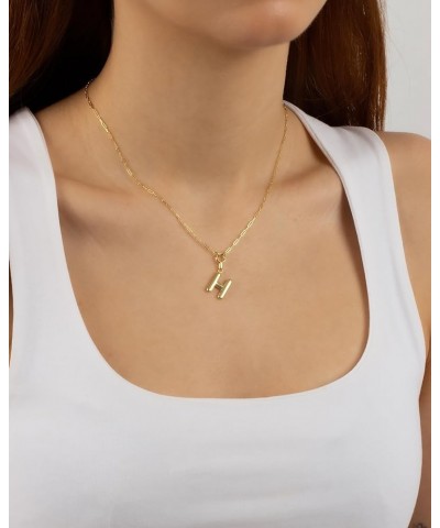 Gold-Filled Initial Necklace for Women – Layered Initial Necklace with A-Z Pendant – 14k Gold-Filled Paperclip Chain– Cute La...