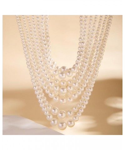 Dainty Round Imitation Pearl Choker Necklace - Delicate Wedding Jewelry for Women - Elegant Bridesmaid Gift C $7.40 Jewelry Sets