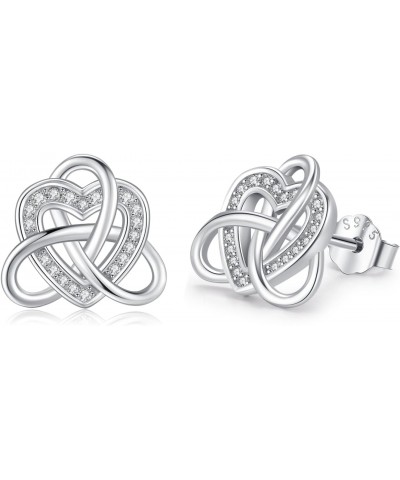 Celtic Stud Earrings 925 Sterling Silver Celtic Jewelry Good Luck Irish Vintage Stud Earrings for Women Teen Girls $20.64 Ear...