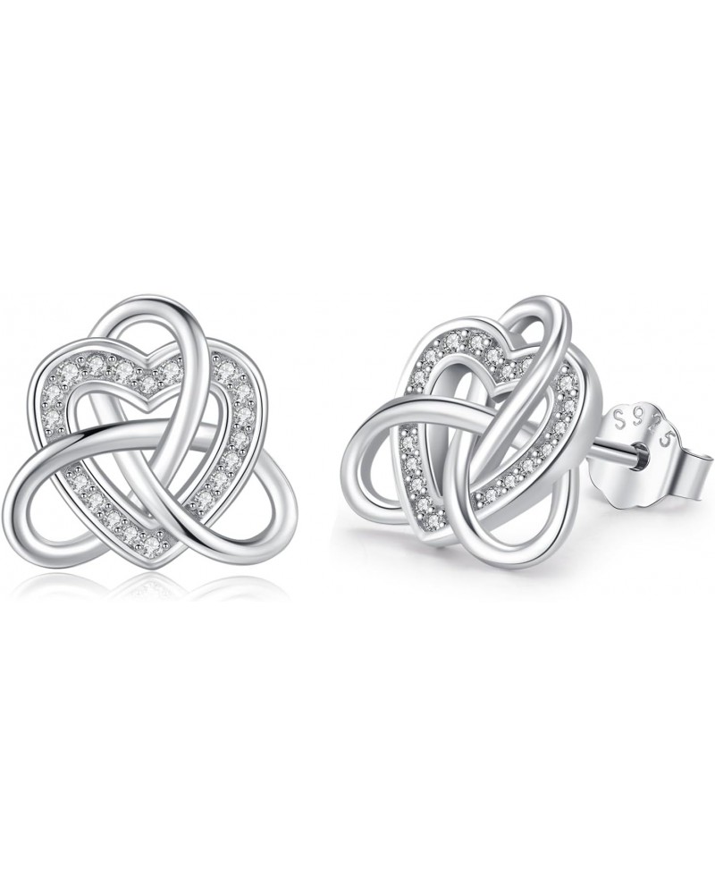 Celtic Stud Earrings 925 Sterling Silver Celtic Jewelry Good Luck Irish Vintage Stud Earrings for Women Teen Girls $20.64 Ear...