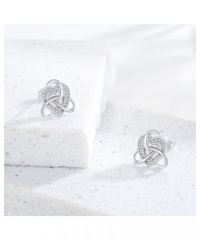 Celtic Stud Earrings 925 Sterling Silver Celtic Jewelry Good Luck Irish Vintage Stud Earrings for Women Teen Girls $20.64 Ear...