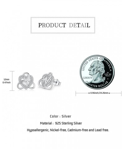 Celtic Stud Earrings 925 Sterling Silver Celtic Jewelry Good Luck Irish Vintage Stud Earrings for Women Teen Girls $20.64 Ear...