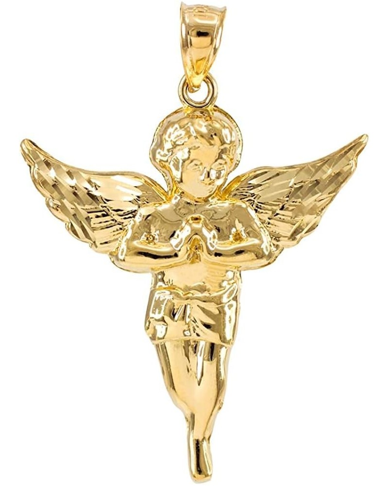 10K Yellow Gold Angel Heavenly Guardian Pendant Charm - Choice of Pendant Size 2. Medium (1-4/5") $63.00 Pendants