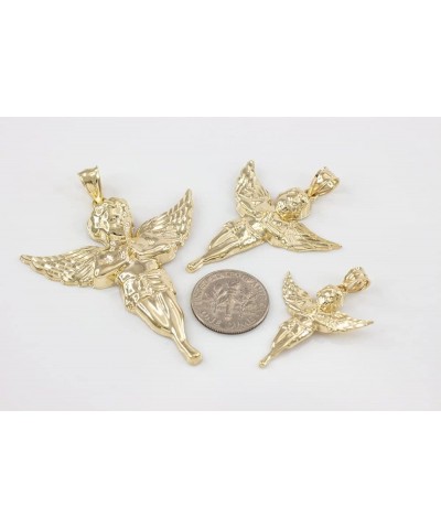 10K Yellow Gold Angel Heavenly Guardian Pendant Charm - Choice of Pendant Size 2. Medium (1-4/5") $63.00 Pendants