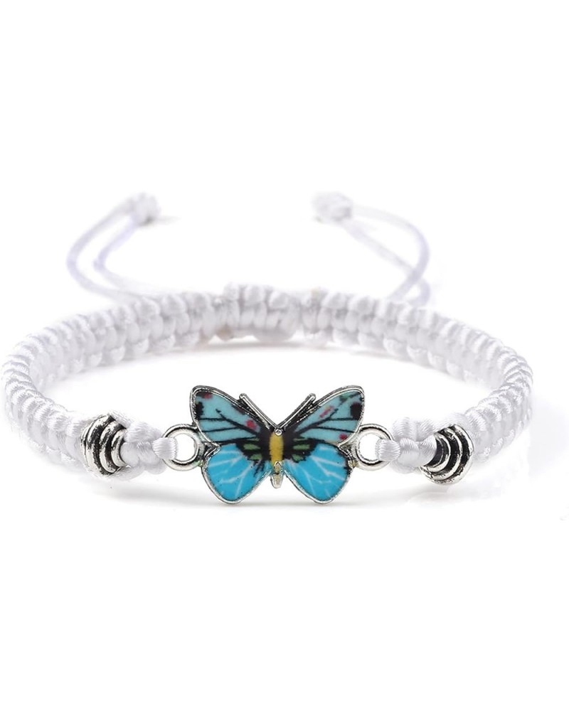 Adjustable String Butterfly Bracelets Cute Butterfly Charm Bracelet Hand Woven Bracelets Butterfly Friendship Couple Bracelet...