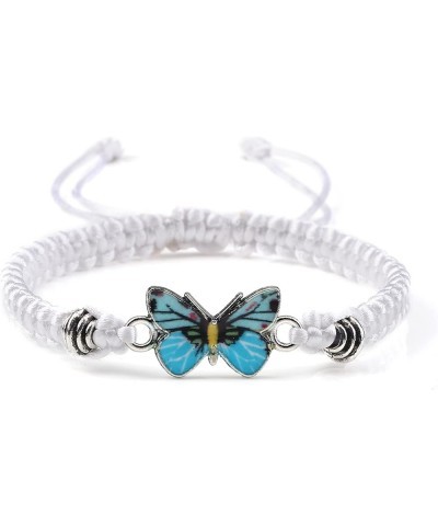 Adjustable String Butterfly Bracelets Cute Butterfly Charm Bracelet Hand Woven Bracelets Butterfly Friendship Couple Bracelet...