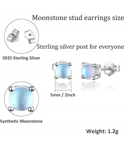 Moonstone/Turquoise Earrings for Women, 925 Sterling Silver Dangle Earrings Jewelry Gift for Women Girls Moonstone Stud Earri...