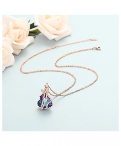 Butterfly Heart Urn Necklaces Cremation Jewelry for Ashes for Women Men Memorial Human Ashes Pendant Rose Gold-Blue $11.21 Ot...