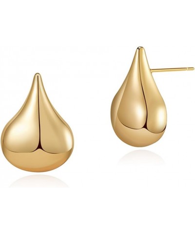 Gold Stud Earrings Women Statement Earrings Waterdrop Dome Earrings Fashion Jewelry $8.24 Earrings