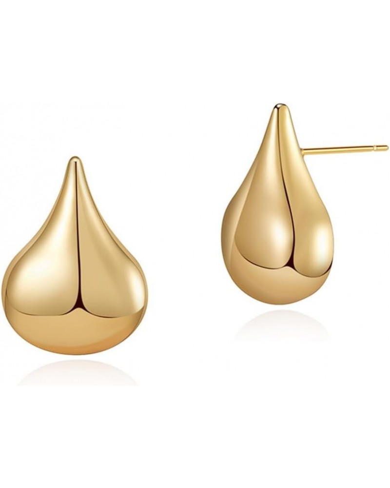 Gold Stud Earrings Women Statement Earrings Waterdrop Dome Earrings Fashion Jewelry $8.24 Earrings