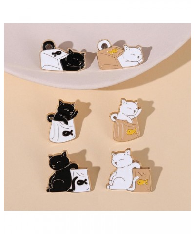 Cat Brooch Set for Women Girls Men Boys Lively and Cute Juggling Animal Cat Brooch Segmented Brooch Pins Classic KAO $6.26 Br...