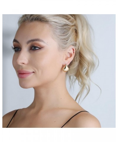 Gold Stud Earrings Women Statement Earrings Waterdrop Dome Earrings Fashion Jewelry $8.24 Earrings