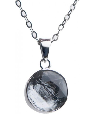 100% Natural Gibeon Iron Meteorite Pendant Necklace Woman Man Star of David Moldavia with 925 Silver Chain Jewelry 12mm $28.7...