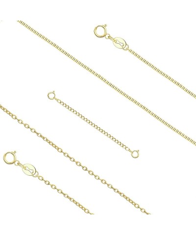 Dainty Silver Chain Necklace for Women Men Stainless Steel Box Chain Cable Chain 1.2mm 1.3mm Thin & Dainty & Sturdy Chain Nec...