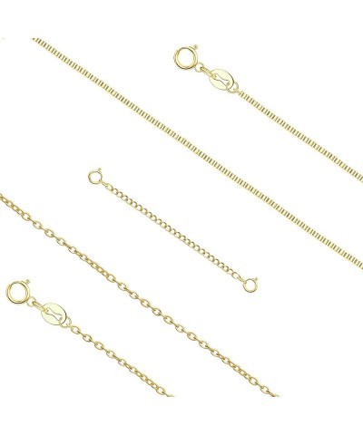 Dainty Silver Chain Necklace for Women Men Stainless Steel Box Chain Cable Chain 1.2mm 1.3mm Thin & Dainty & Sturdy Chain Nec...