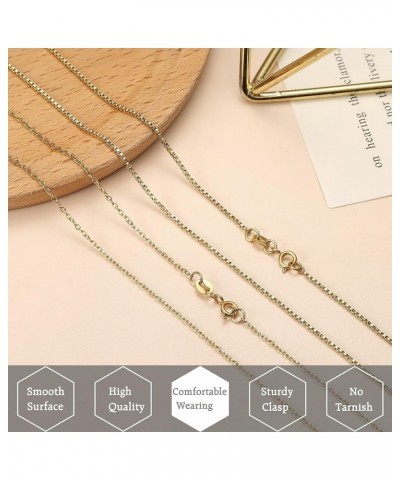 Dainty Silver Chain Necklace for Women Men Stainless Steel Box Chain Cable Chain 1.2mm 1.3mm Thin & Dainty & Sturdy Chain Nec...