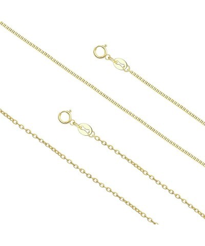 Dainty Silver Chain Necklace for Women Men Stainless Steel Box Chain Cable Chain 1.2mm 1.3mm Thin & Dainty & Sturdy Chain Nec...