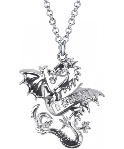 Enamel Alloy Novelty Dragon Necklace Dinosaur Pendant Charms Jewelry Gifts for Women Girls Kids Beige $8.79 Necklaces