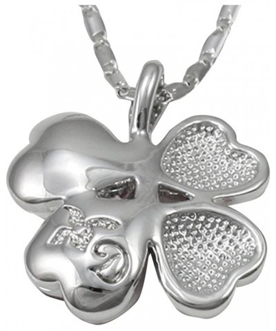 Four Leaf Clover Necklace with Swarovski Crystals, Rhodium Plated, 16" with 2" Extender Green $17.13 Necklaces