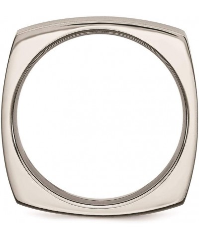 Titanium Square Shape 6mm Satin Wedding Band Ring $37.24 Rings