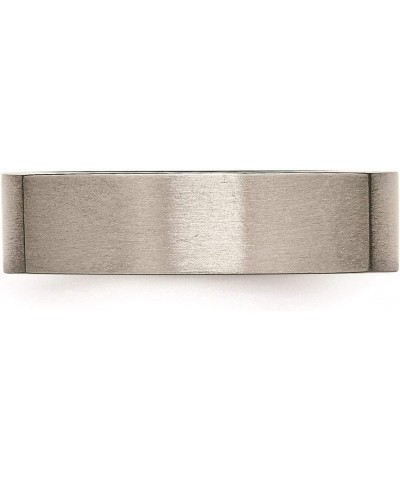 Titanium Square Shape 6mm Satin Wedding Band Ring $37.24 Rings