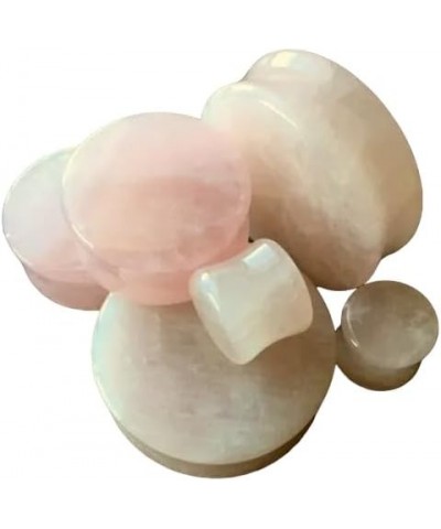 PAIR of Rose Quartz Organic Stone Plugs Gauges - up to 38mm available! 4g (5mm) $17.81 Body Jewelry