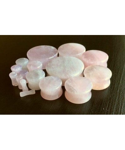 PAIR of Rose Quartz Organic Stone Plugs Gauges - up to 38mm available! 4g (5mm) $17.81 Body Jewelry