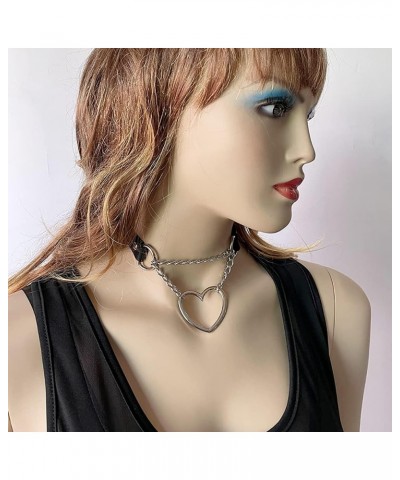 All Saints' Day Trendy Punk PU Leather Alloy Spike Rivet Choker Necklace em colares gargantilha for Unisex Rock Night Club Co...