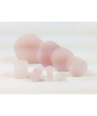 PAIR of Rose Quartz Organic Stone Plugs Gauges - up to 38mm available! 4g (5mm) $17.81 Body Jewelry