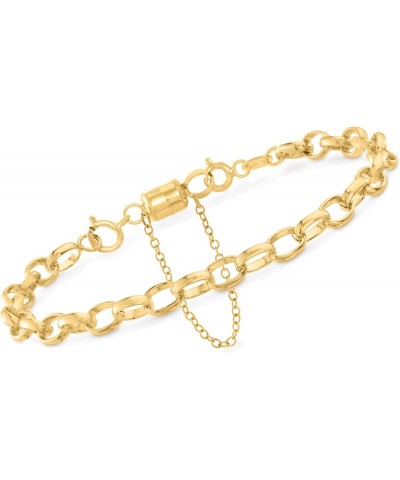 Italian 14kt Yellow Gold Magnetic Clasp Converter with Safety Chain $66.00 Necklaces