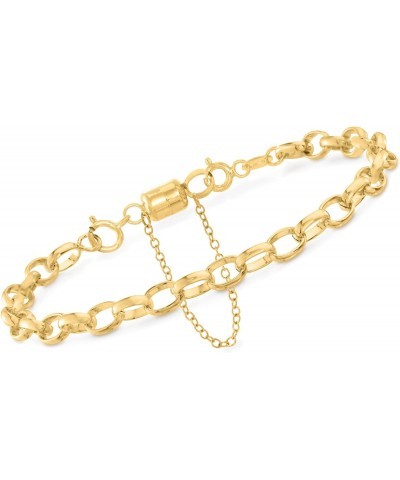 Italian 14kt Yellow Gold Magnetic Clasp Converter with Safety Chain $66.00 Necklaces