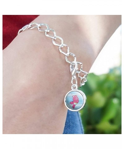 Care Bears: Unlock the Magic Cheer Bear Silver Plated Bracelet with Antiqued Charm $9.17 Bracelets