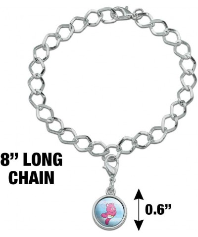 Care Bears: Unlock the Magic Cheer Bear Silver Plated Bracelet with Antiqued Charm $9.17 Bracelets