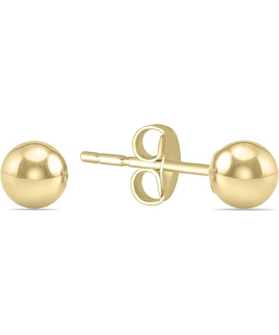 3MM - 9MM 14K Yellow Gold Filled Round Ball Earrings 3mm $18.02 Earrings