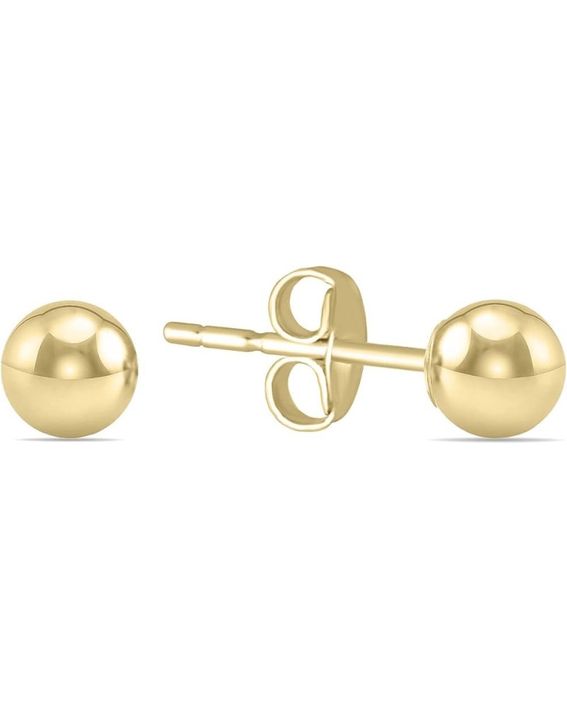 3MM - 9MM 14K Yellow Gold Filled Round Ball Earrings 3mm $18.02 Earrings