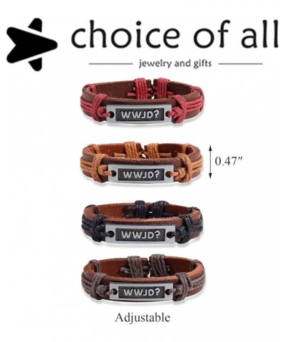 WWJD Bracelets What Would Jesus Do Bracelets Christian Bracelets for Women Religious Bracelets First Communion Gifts for Teen...