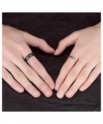 Couples Her King and His Queen Enagagement Bridal Ring Set 2PCS, Black Rose Gold Color His 12 Her 6 $9.85 Bracelets