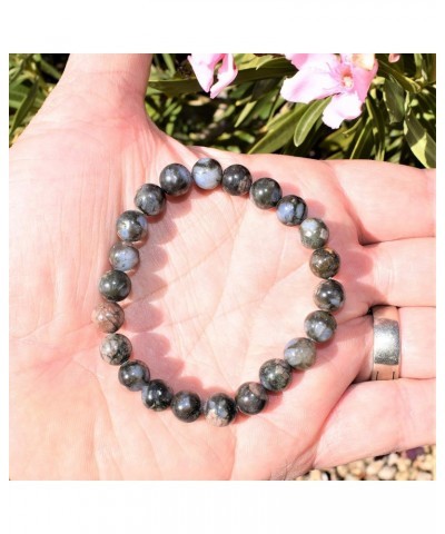 Charged Natural Blue Spot Llanite (Que Sera Stone) 8mm Bracelet + Selenite Charging Heart [Included] $9.89 Bracelets